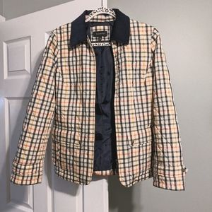 TALBOTS Tattersall Quilted Barn Coat Sz.SM